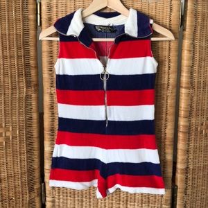 Red white and blue jumpsuit